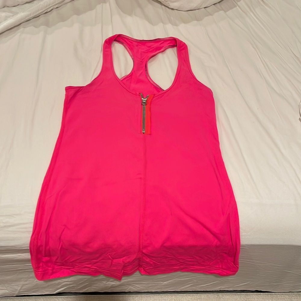 Lululemon Cool Racerback Zip Up Tank